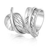 Anillo Hoja De Plata #6