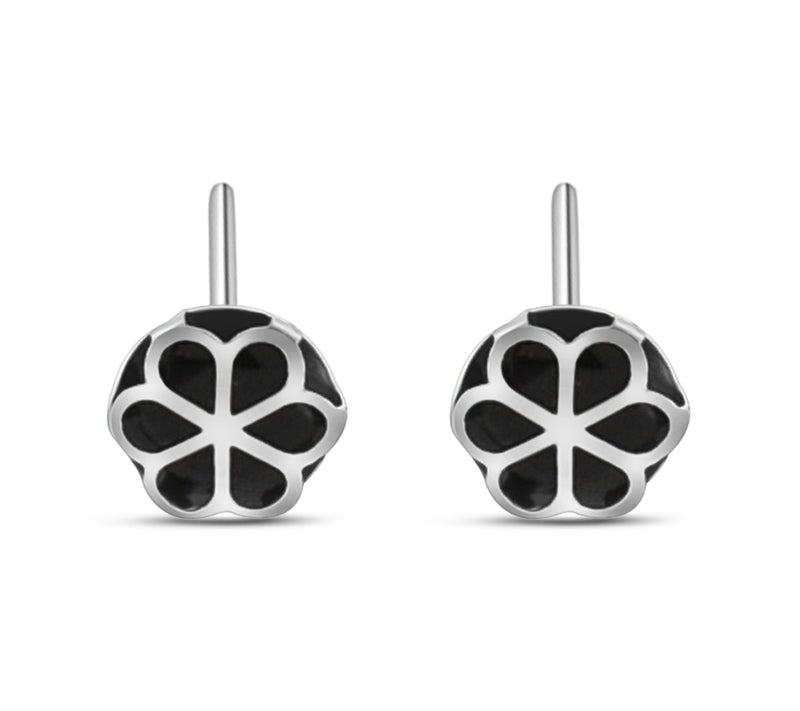 Aretes De Florecita Negra