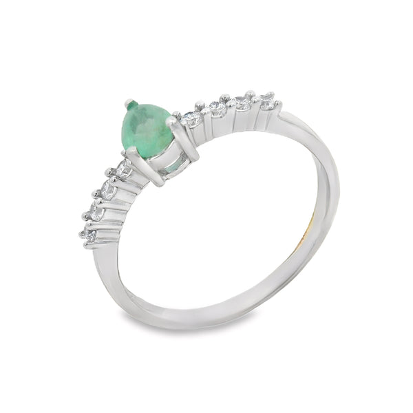 Anillo Con Piedras Preciosas De Plata