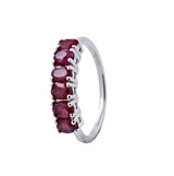 Anillo De Plata Con Piedras Preciosas