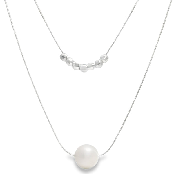 Collar con Esferas de Plata y Perla