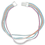 Pulsera Lluvia De Circonias Multicolor