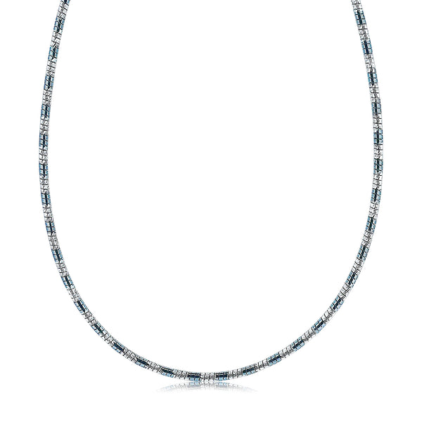 Cadena De Plata Negro