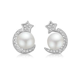 Aretes de Perla con Circonia