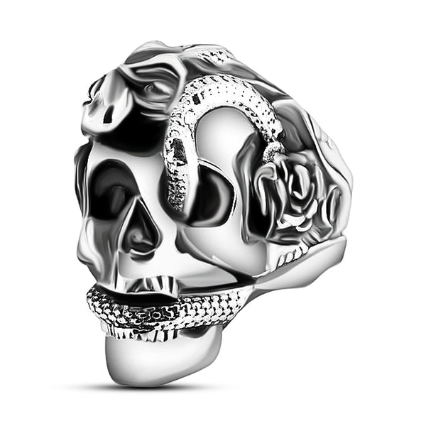 Anillo De Plata Calavera Liso / #8