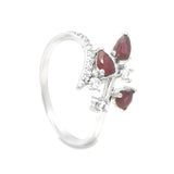 Anillo Nat de Piedras Preciosas con Circonia Rubí / 6