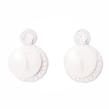 Aretes de Perla con Circonia