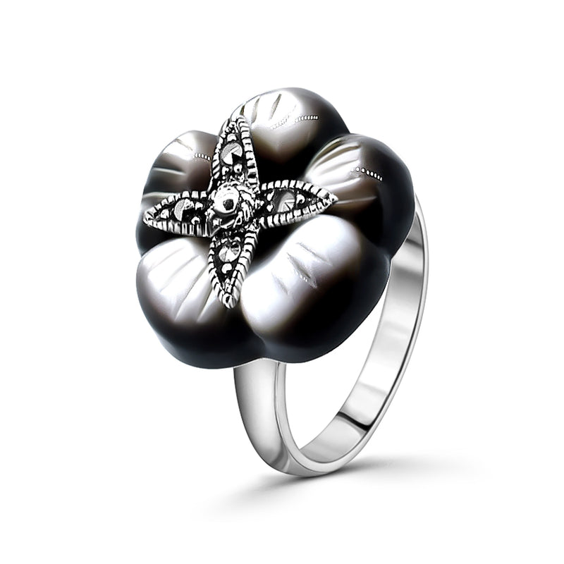 Anillo Fleur #5 / Blanco