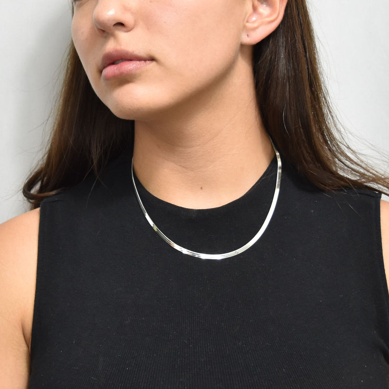 Collar Planchado De Plata