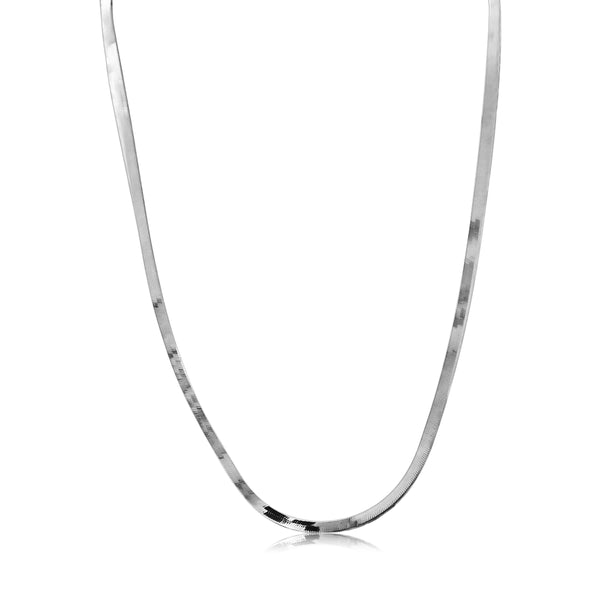 Collar Planchado De Plata 45 CM