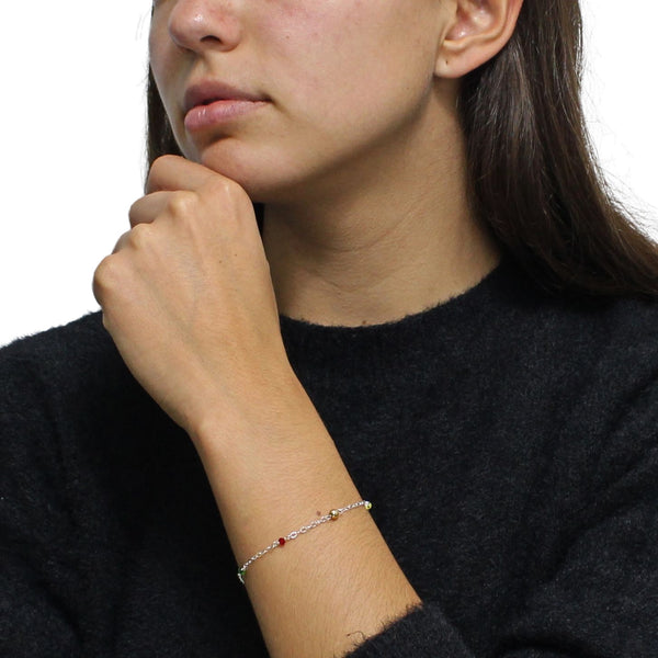 Pulsera con Esferas de Colores