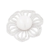 Alfiler de Flor con Perla y Circonia