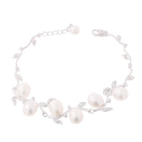 Pulsera Hojas de Perla