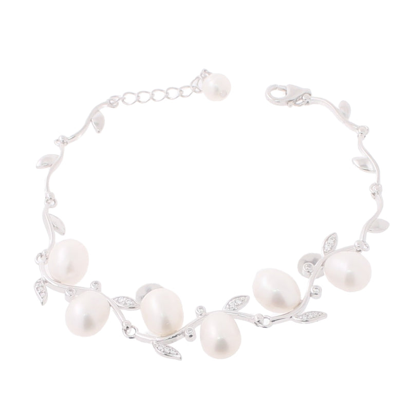 Pulsera Hojas de Perla