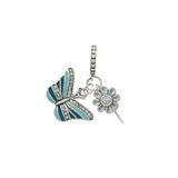 Charm de Mariposa con Flor Rosa