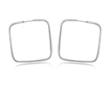 Arracadas De Cuadrado De Plata Plata