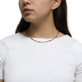Collar de Turmalinas con Bolitas de Plata Lisa