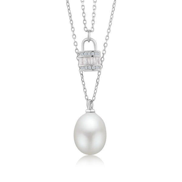 Collar de Perla con Circonia