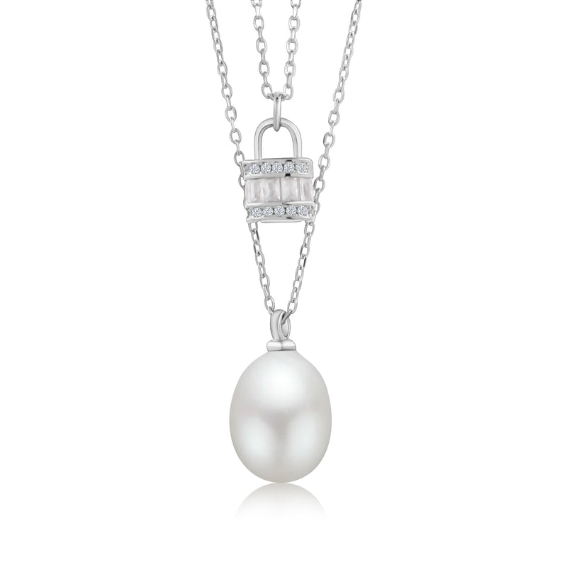 Collar de Perla con Circonia