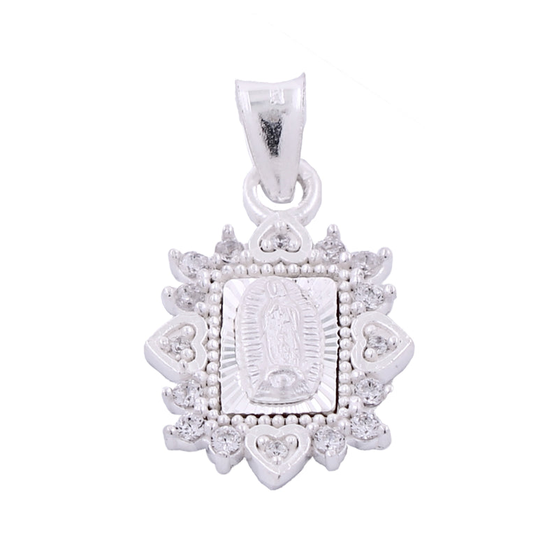 Medalla De La Virgen Cuadro Con Corazones