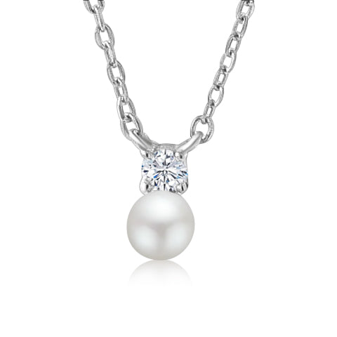 Collar de Perla con Circonia