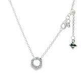 Collar Hexágono Con Circonias