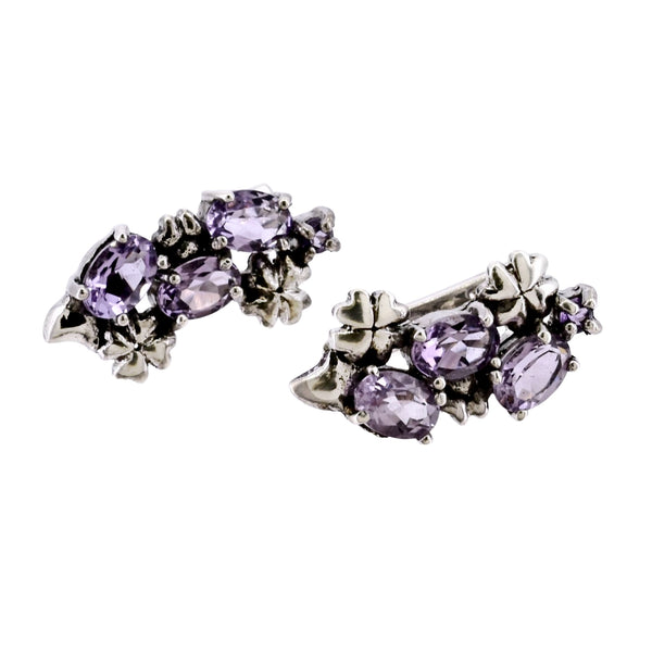 Arracadas De Plata Con Flores