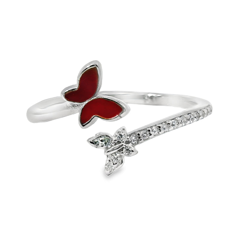 Anillo Doble Mariposa de Circonia 7