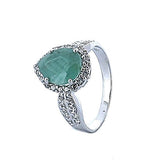 Anillo De Plata Con Piedras Preciosas