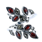 Anillo Hojas De Plata Con Marquesita