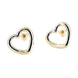 Arete Oro Corazón Relieve