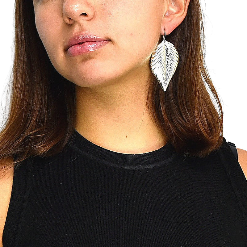 Aretes De Plata Hoja