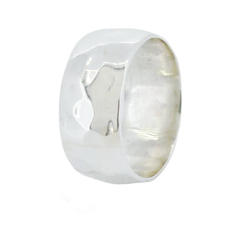 Argolla Martillada De Plata