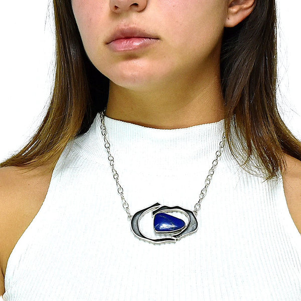 Collar De Plata Con Lapislázuli