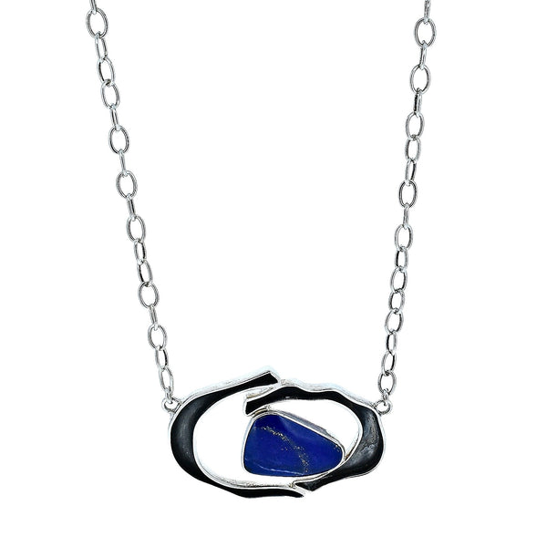Collar De Plata Con Lapislázuli