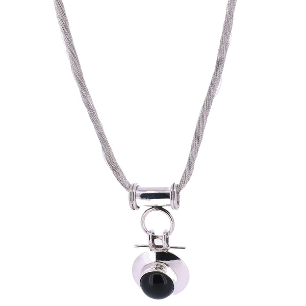 Collar De Seda Japonesa Con Dije Circular
