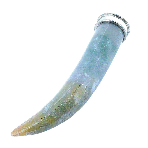 Dije Colmillo Plata Y Piedras Preciosas