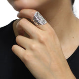 Anillo Floral De Plata