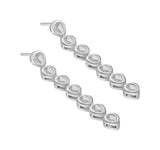Arete Largos de Gotas con Circonia Circonia