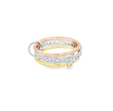 Anillo Unified con Chapa de Oro y Chapa de Oro Rosado