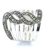 Anillo De Plata Con Marquesita