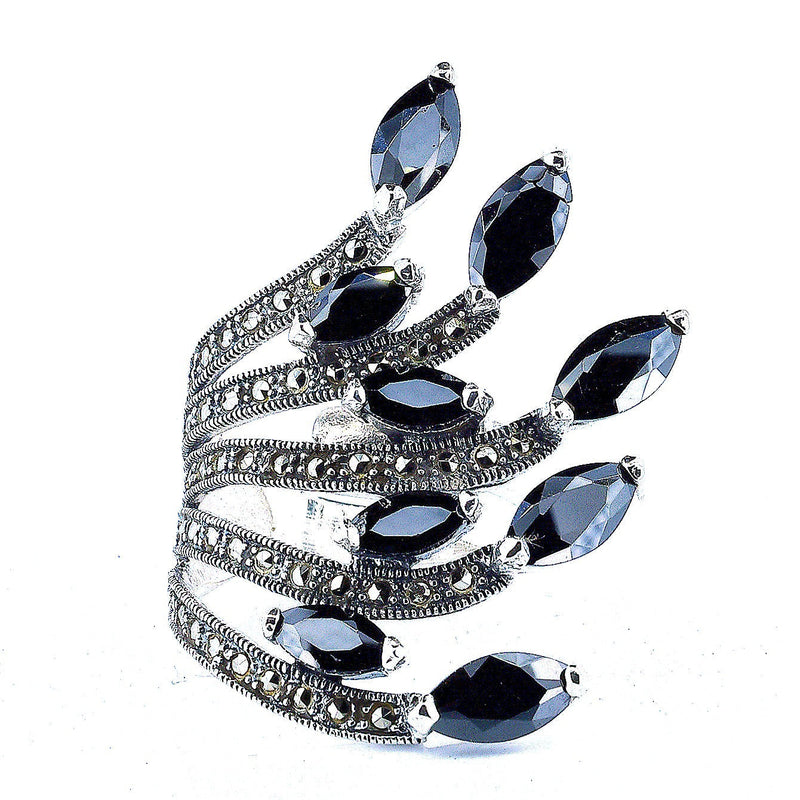 Anillo De Plata Con Marquesita