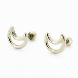 Aretes Oro Luna Relieve