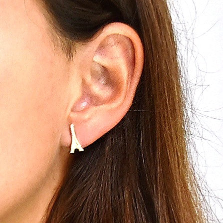 Aretes Oro Torre Eiffel