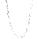 Cadena De Plata Diamantada De Clip