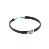 Pulsera Caucho Cruz Circonia-Pulsera-Plarte
